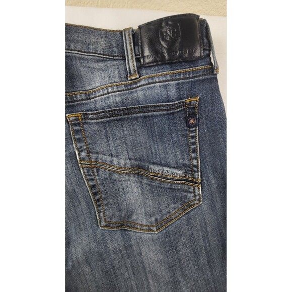 Rock & Republic Relaxed Straight Mens Blue Denim Jeans Size 38X32 - Picture 8 of 12